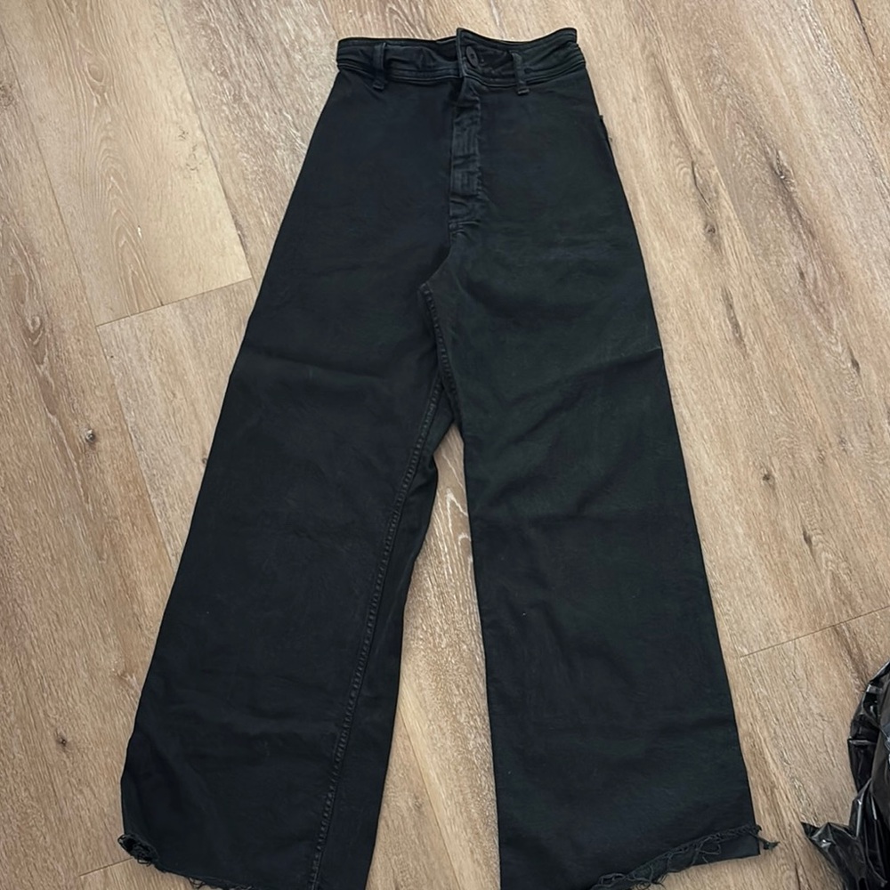 Zara Black Wide-Leg Jeans size 0